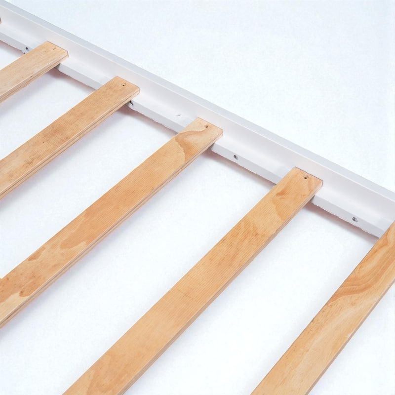 Twin Size Platform Bed with 3 Storage Drawers, Solid Pine Wood Frame and Slat Support