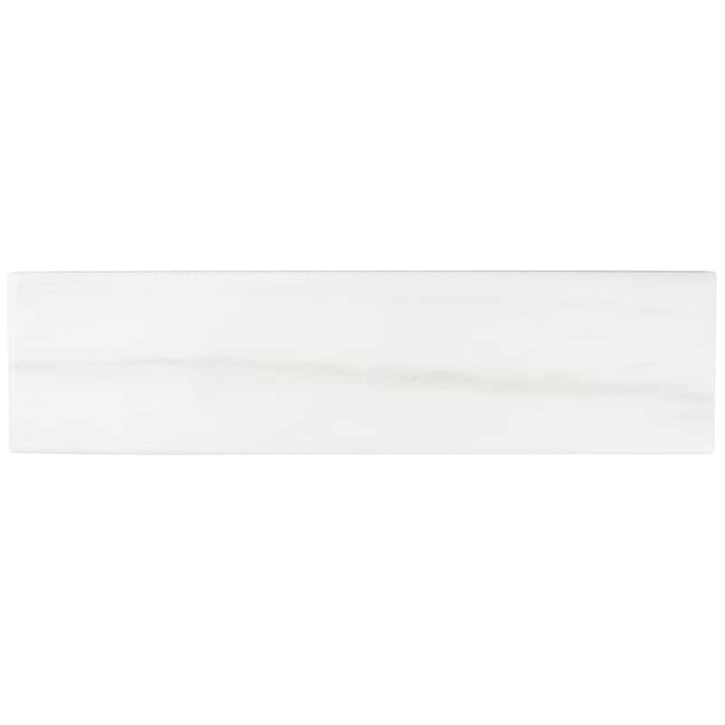 Alpine 3 in. x 12 in. Blanc Gloss Glazed Ceramic Subway Wall Tile