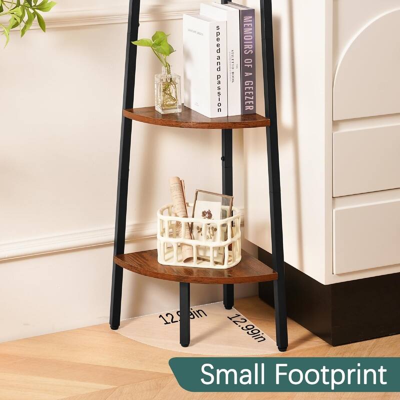 Corner Shelf - 17.4"D x 13W x 53.74"H