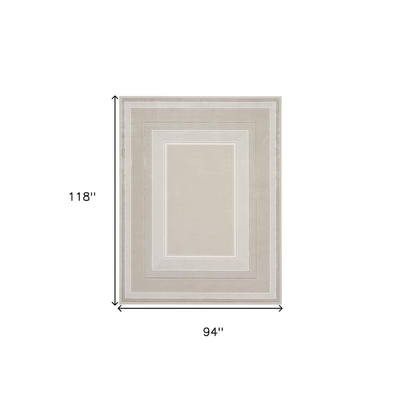 Power Loomed Geometric Modern Non Skid Stain Resistant Area Rug - 118' X '94' X '0.39