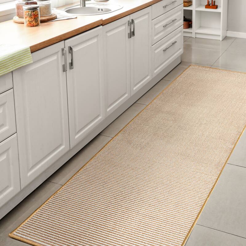 JONATHAN Y Athens Modern Minimalist Pinstripe High-Low Rug