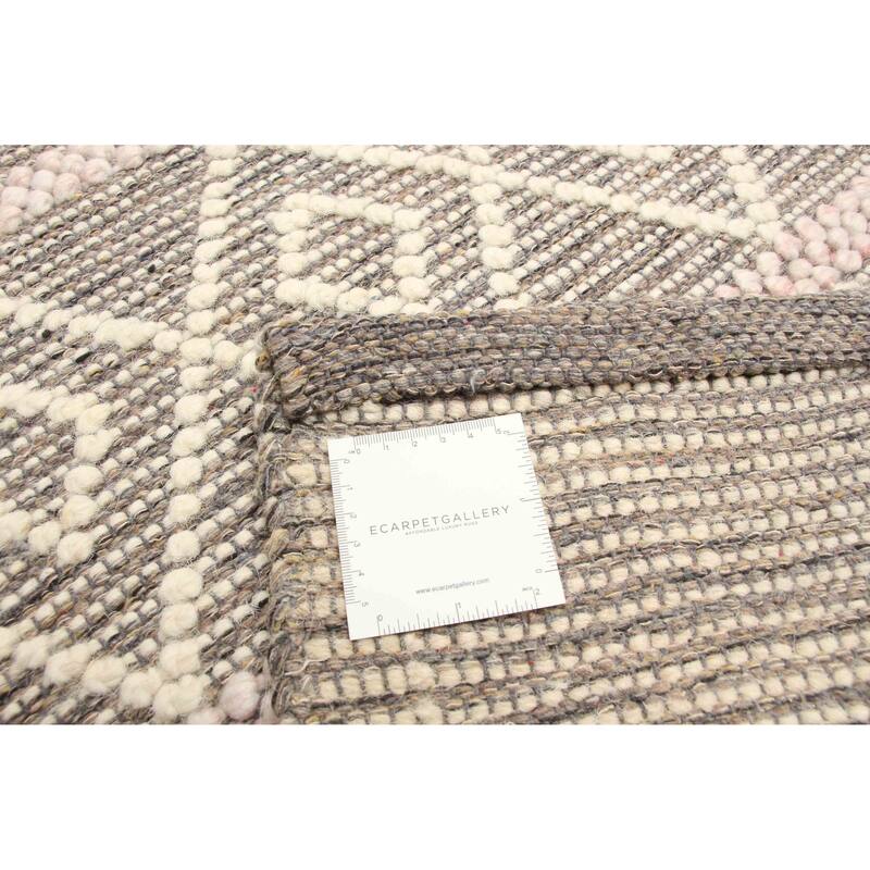 ECARPETGALLERY Braid weave Sienna Taupe Wool Rug - 5'0 x 7'10