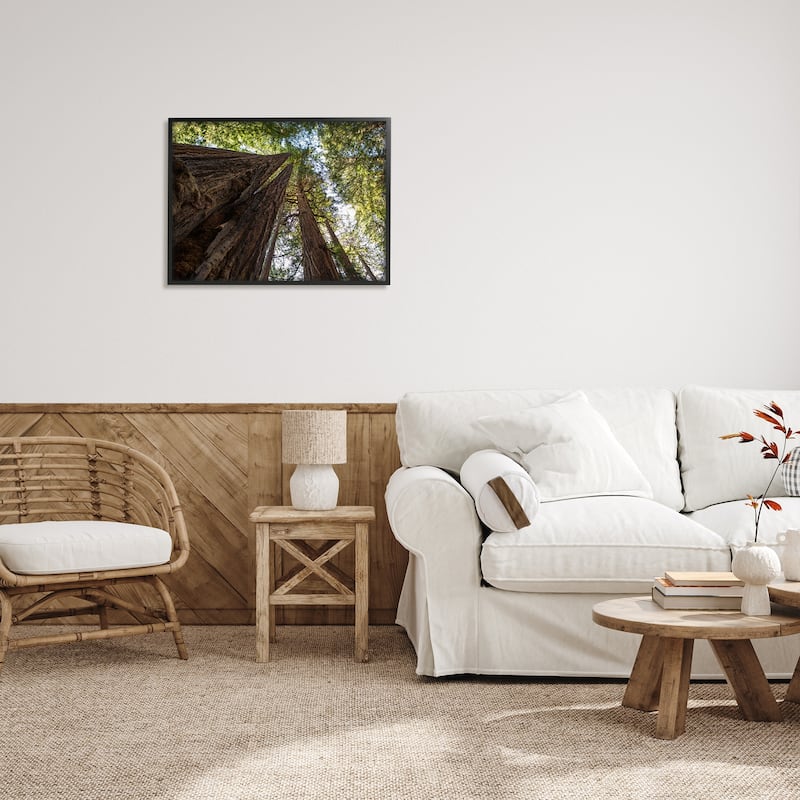 Stupell Tall Trees Looking Upwards Nature Forest Photography Framed Wall Art