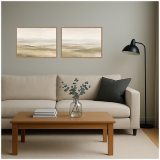 Kate and Laurel Fading Fields III & IV 2 Piece Framed Canvas Wall Art ...