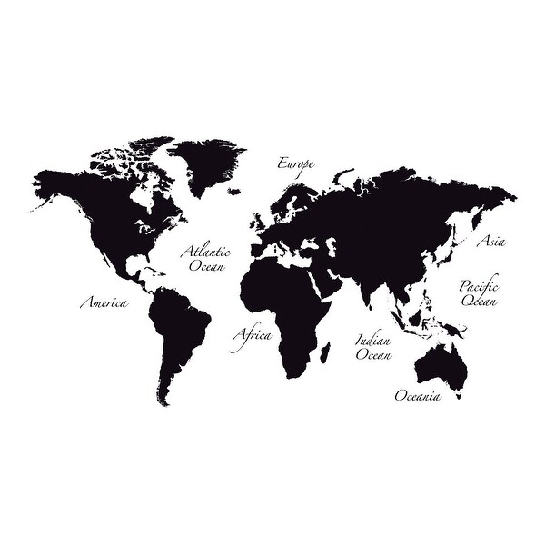 Brewster CR-81105 39-2/5" x 110" - World Map - Self-Adhesive Repositionable Vinyl Wall Decal - Set of 12