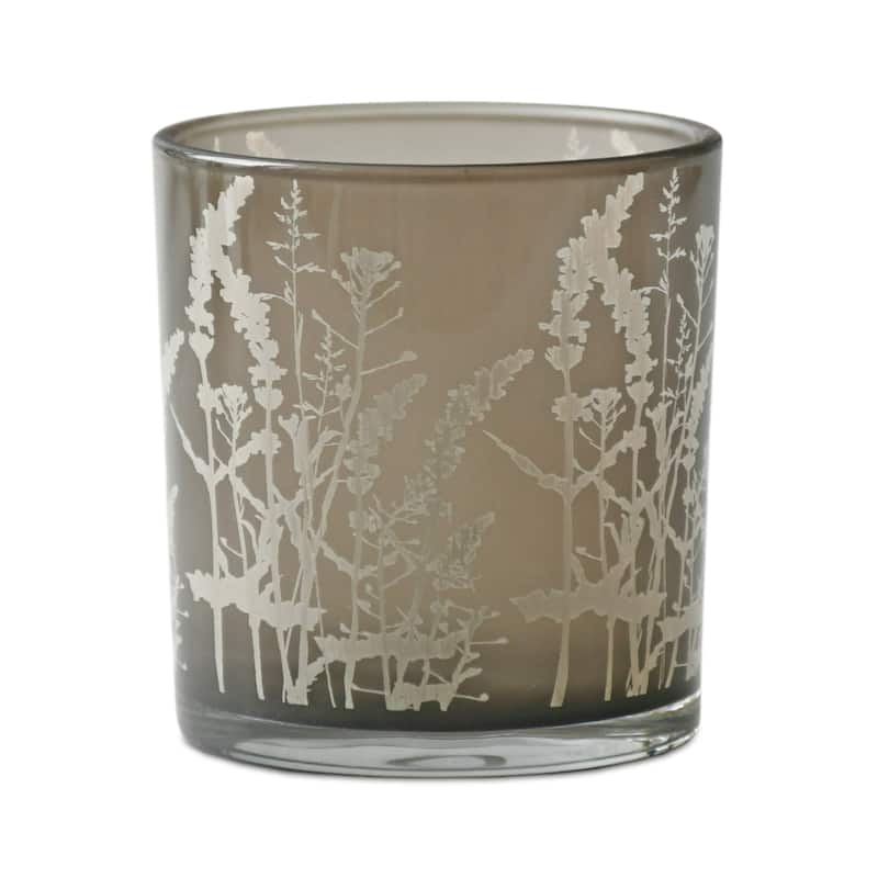 Wildflower Glass Votive Candle Holders - 3" - Set of 3