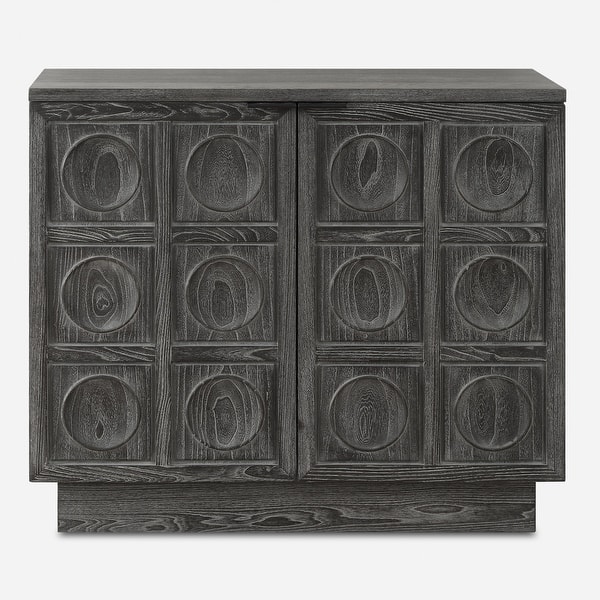 slide 2 of 5, Uttermost 24426 Shelby 39" Wide Elm Wood Accent Cabinet with Ebony