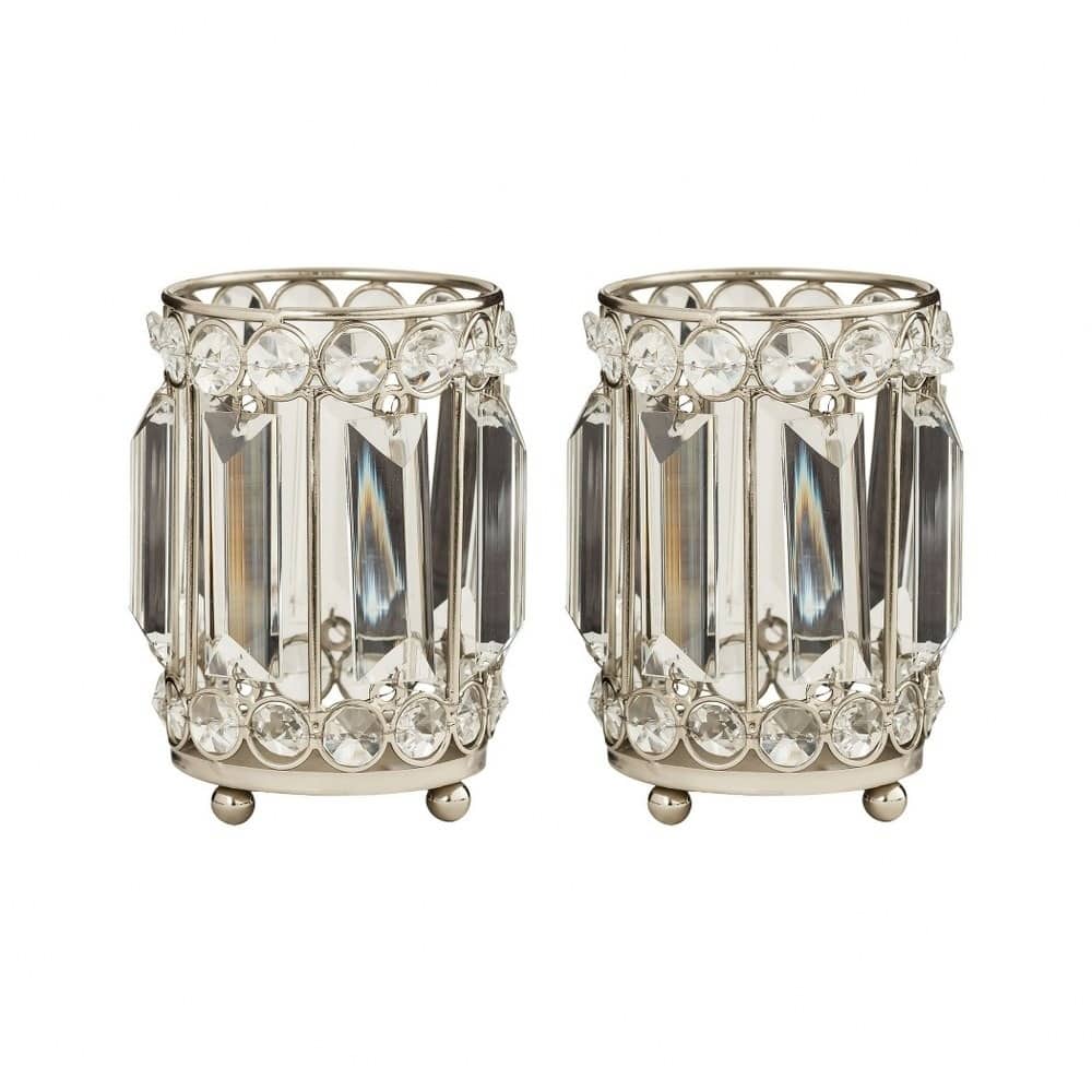 Breakspear Road North - 5 Inch Votive Holder (Set of 2) Silver/Clear