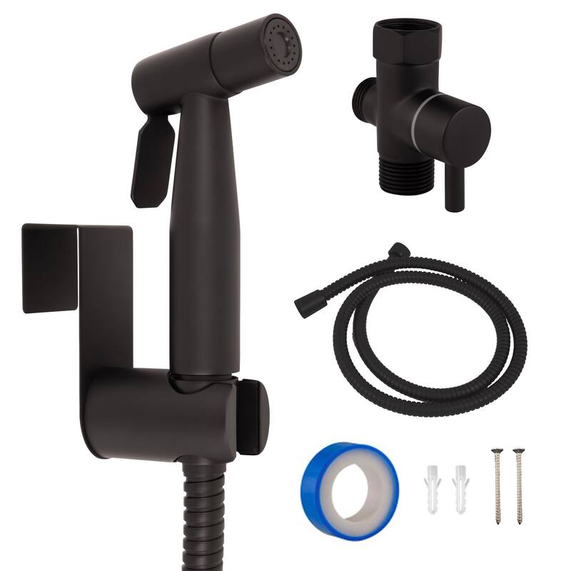 Design House 583906 2.2 GPM Single Hole Bidet Faucet with 2 Lever - Matte Black