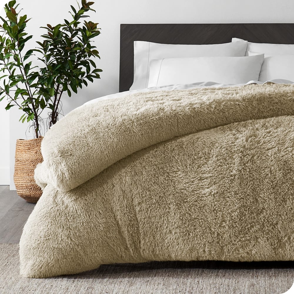 Bare Home Shaggy Faux Fur Duvet Cover