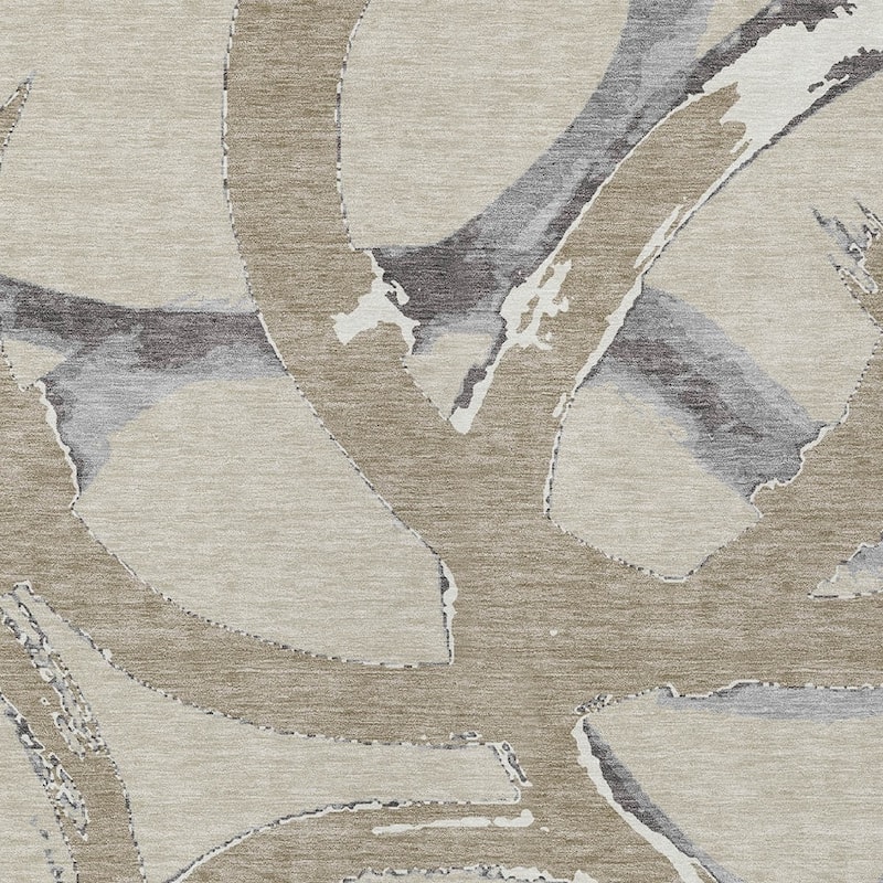 HomeRoots Abstract Transitional Rectangle Outdoor Rug
