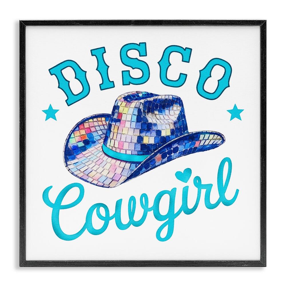 Stupell Turquoise Disco Cowgirl Framed Giclee Art Design By Amanda Greenwood