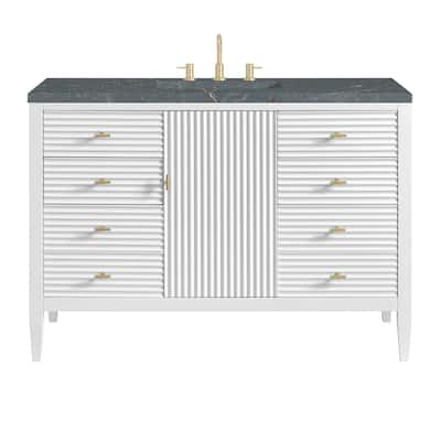 James Martin Vanities 485-V48-3PBL Myrrin 48" Single Basin Wood Vanity