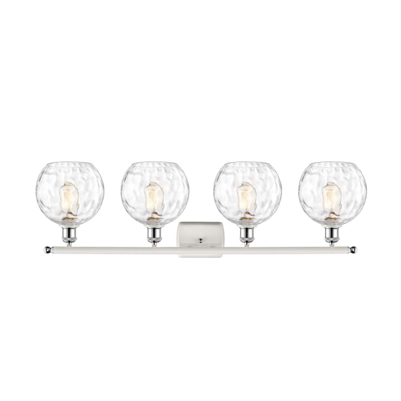 Innovations Lighting Athens Water Glass - 4 Light 36" Bath Vanity Light - 8"Shade
