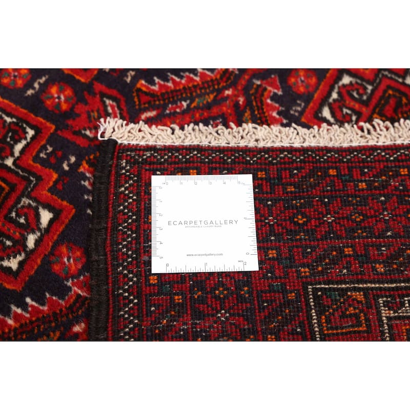ECARPETGALLERY Hand-knotted Teimani Red Wool Rug - 3'0 x 5'0