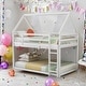 preview thumbnail 17 of 28, Low Bunk Design Twin over Twin Low Bunk Bed, House Bed with Ladder