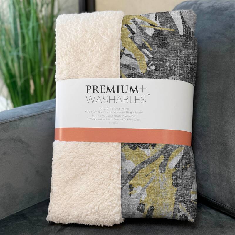Premium Machine Washable ASB77 Modern Bursts Sherpa Throw Blanket