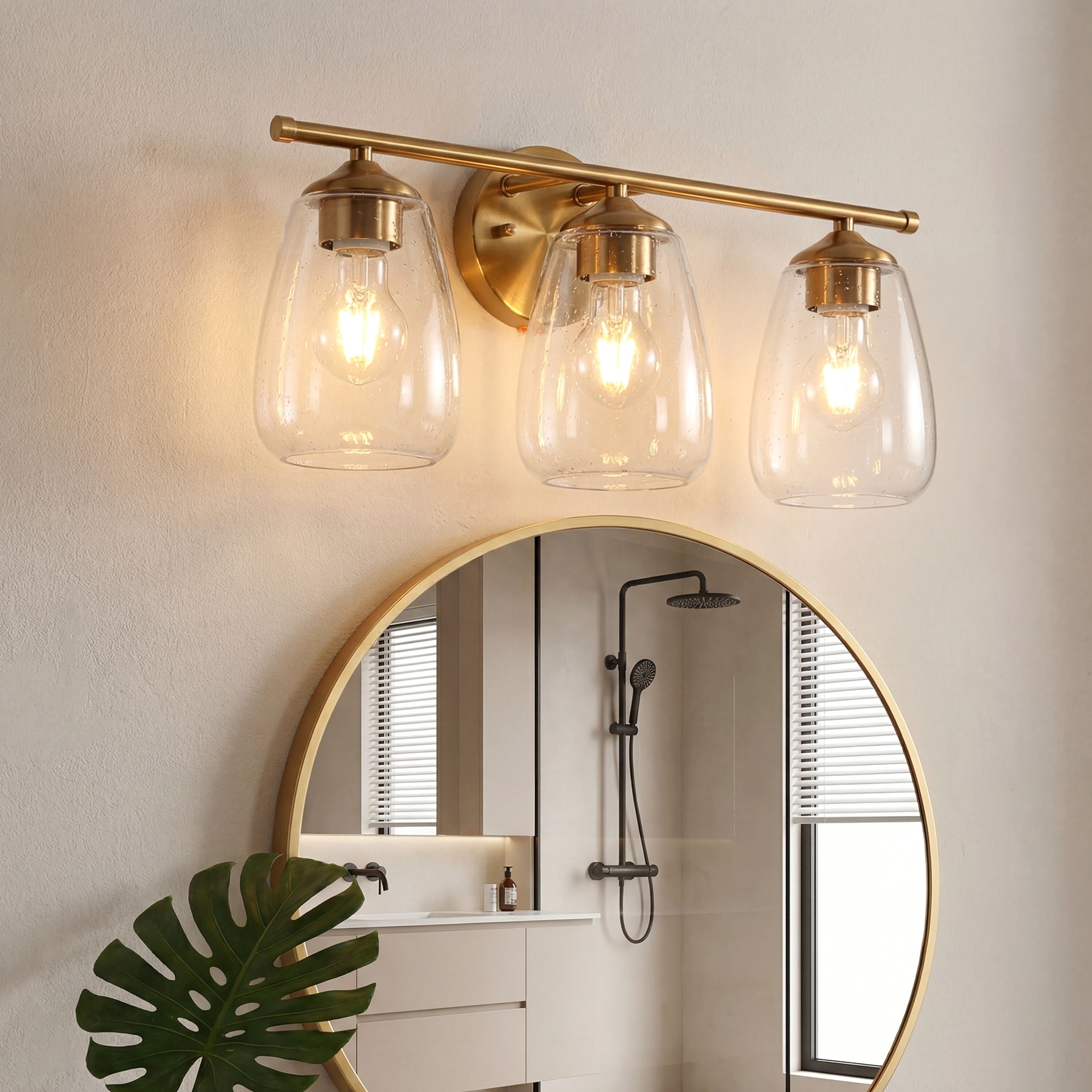 3-Light Bathroom Dimmable Vanity Light