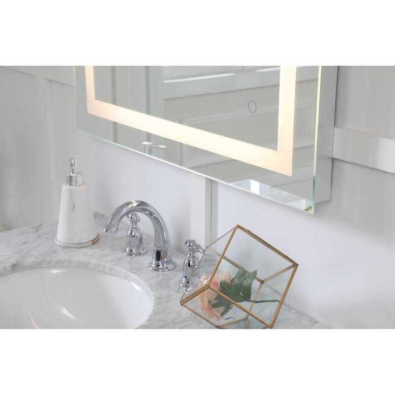 Elegant Lighting Helios 36" x 30" Rectangular Frameless Wall Mounted