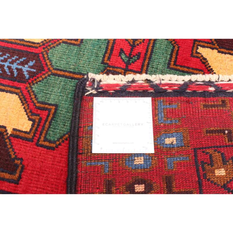 ECARPETGALLERY Hand-knotted Teimani Red Wool Rug - 2'9 x 4'5