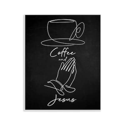 Stupell Coffee & Jesus Prayer Wall Plaque Art Design By Marcus Prime