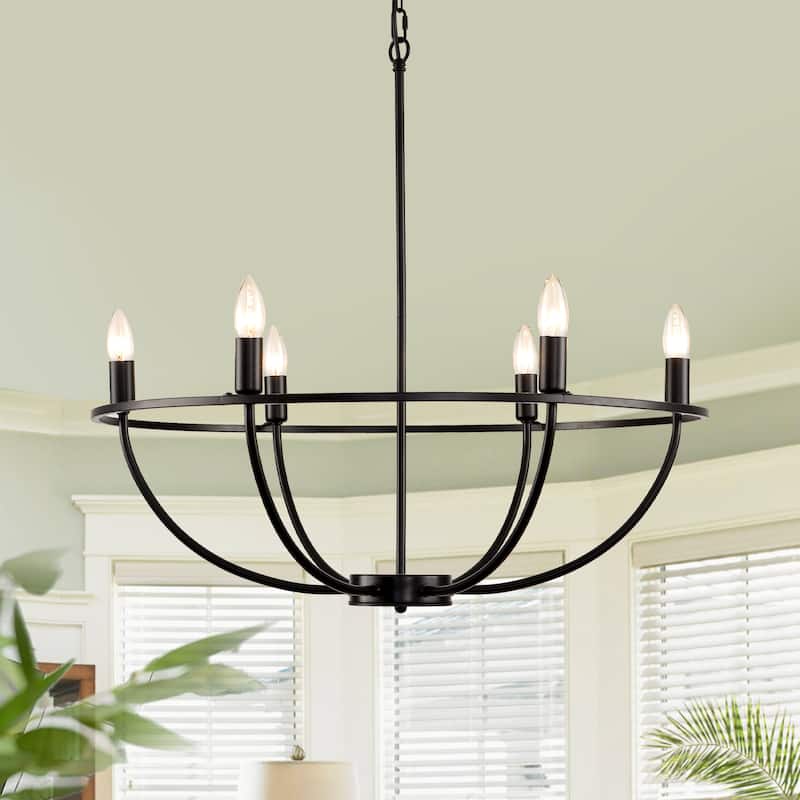 6-Light Classic Mid-century Chandelier