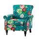 HULALA HOME Nailhead Trim Traditional Accent Armchair with Rolled Arms