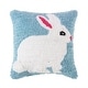 preview thumbnail 1 of 2, 12" x 12" Easter Bunny Hooked Pillow