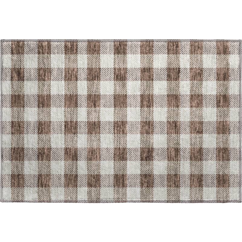 Premium Washable Super Soft Plaid Mayfield Rug