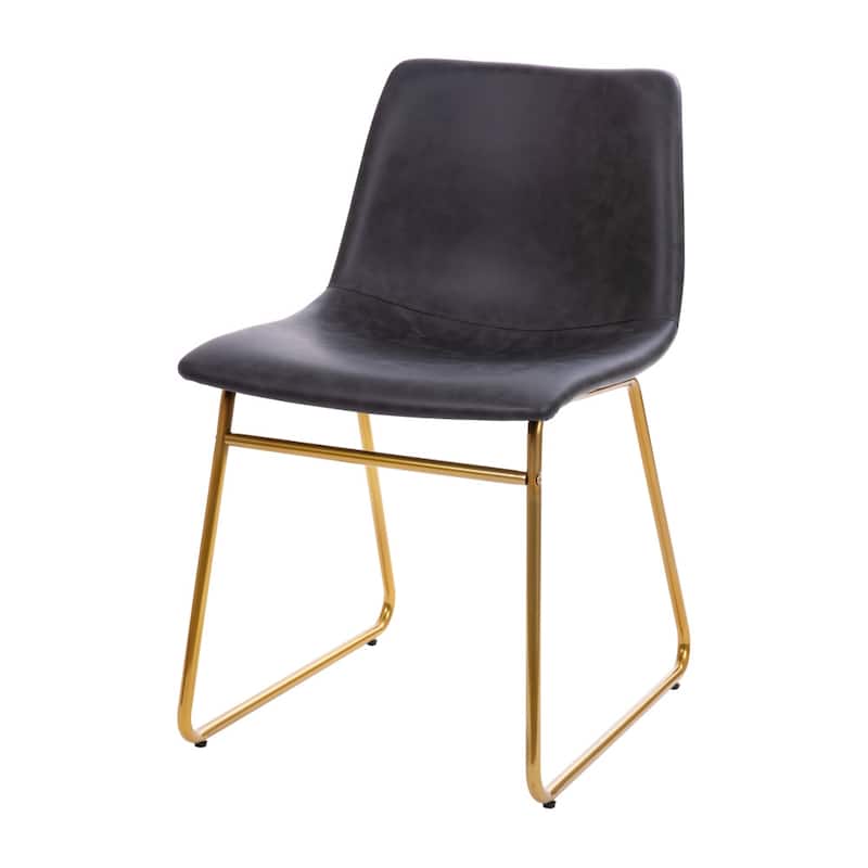 18 Inch Indoor Dining Table Chairs, LeatherSoft Upholstery-Set of 2