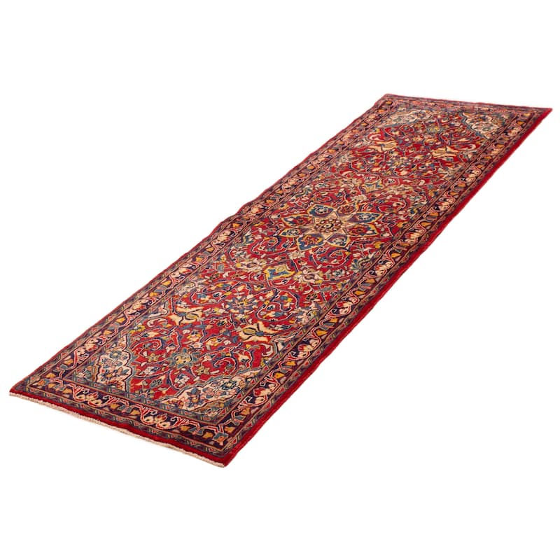 ECARPETGALLERY Hand-knotted Anatolian Vintage Red Wool Rug - 3'3 x 10'0