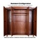 preview thumbnail 8 of 18, Palace Imports 100% Solid Wood Kyle 4-Door Wardrobe Armoire with Solid Wood or Mirrored Doors