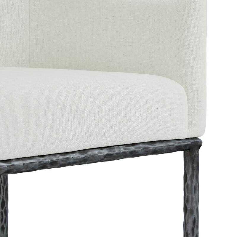 Christopher Knight Home - 5-Piece Industrial Metal Top Dining Set with Upholstered Chairs