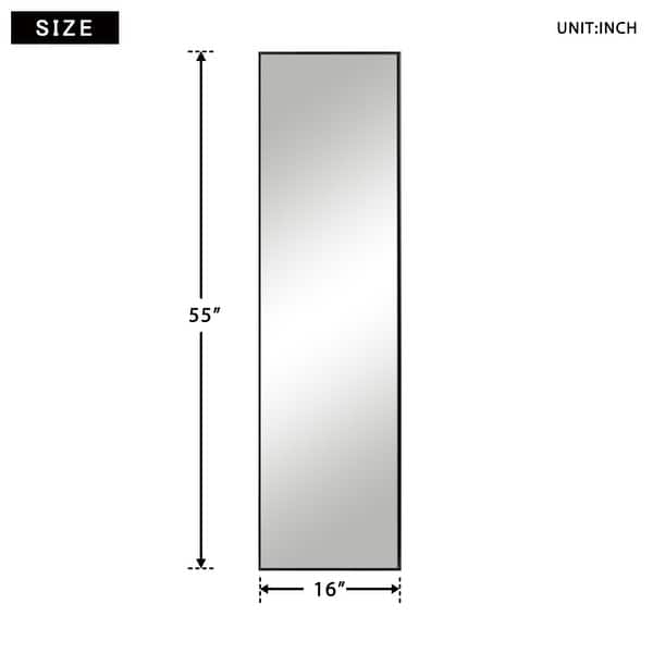 dimension image slide 12 of 26, Full Length Wall Mirror Large Standing Floor Mirror