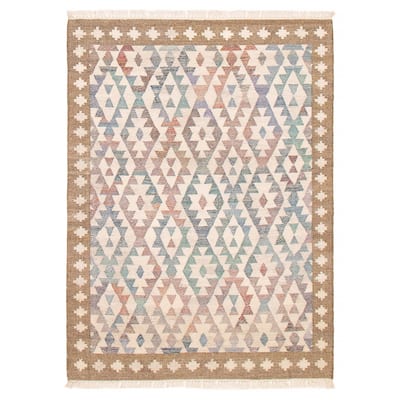 Ankara FW White Kilim 5'5" x 7'5" - 5'5 x 7'5