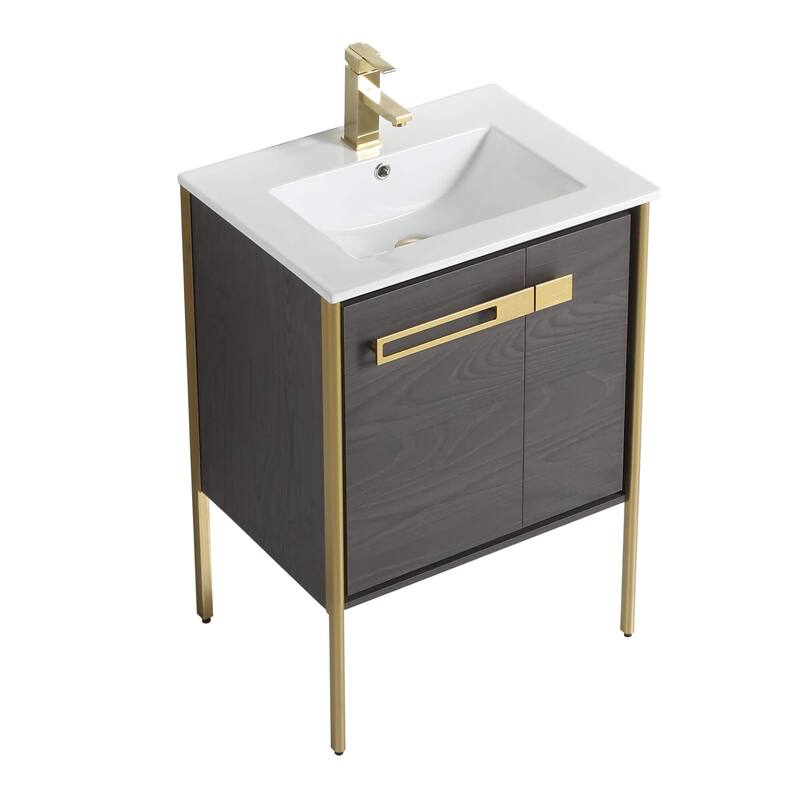 Fine Fixtures Oakville Bathroom Vanity with White Ceramic Sink