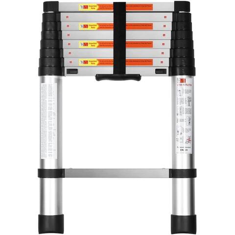 Telescoping Ladder 8.5FT Aluminum One-Button Retraction Extension System