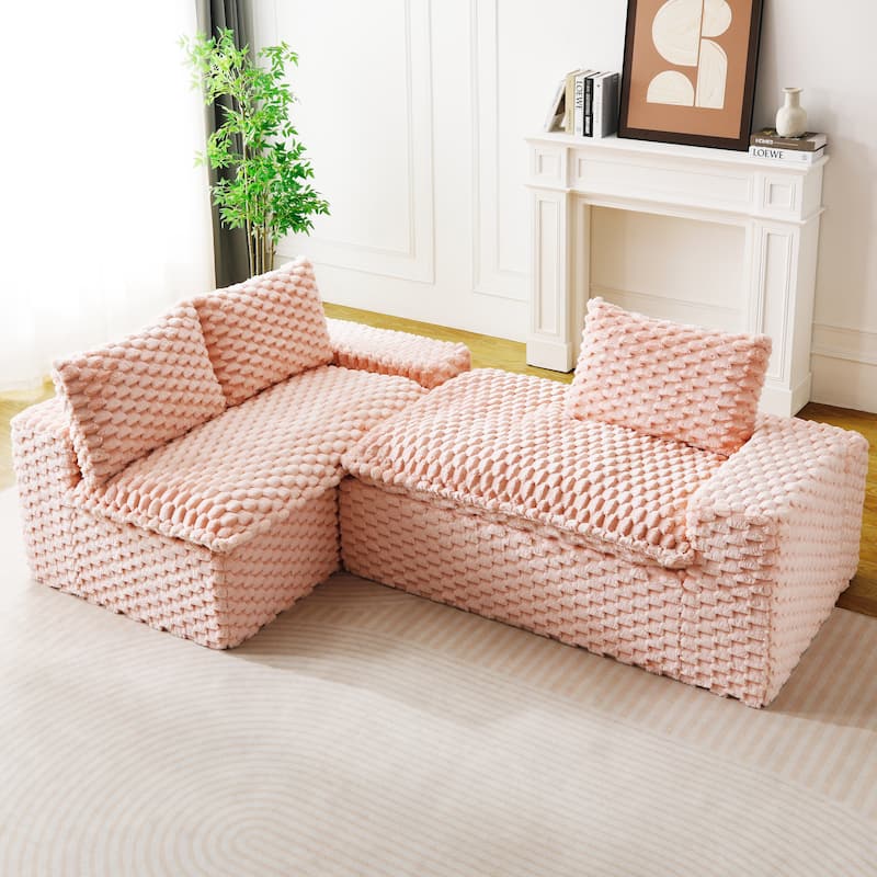 Modular Chaise Lounge Couch Convertible Multi Shape Sectional Sofa