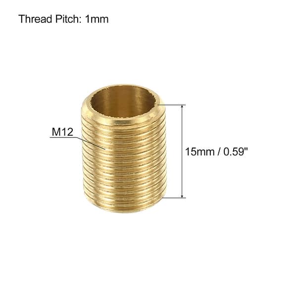 Lamp Pipe, 15mm Threaded Hollow Tube Adapter Coupler Pipe Fitting