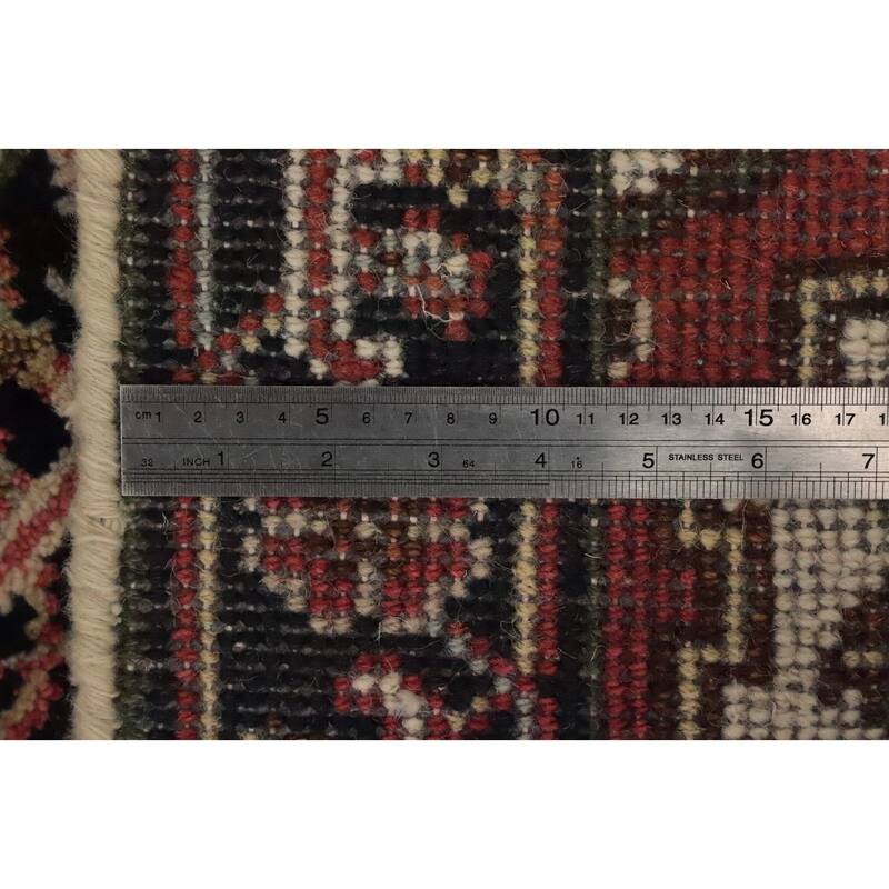 Hand Knotted Oriental 100% Wool Carpet Traditional Medallion Beige & Ivories Heriz (serapi) Area Rug - 3' 0'' X 2' 0''