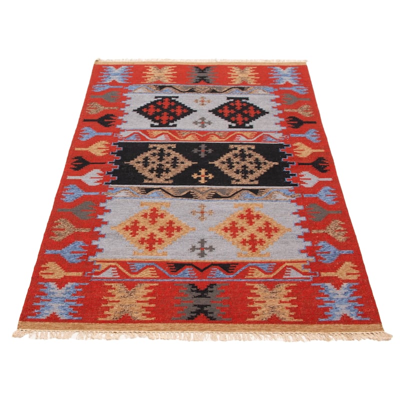Ankara Red Kilim 5'0" x 8'1" - 5'0 x 8'1