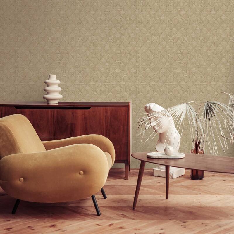 Tempaper Hoffmann Faux Sisal Textured Peel and Stick Wallpaper by Jeremiah Brent