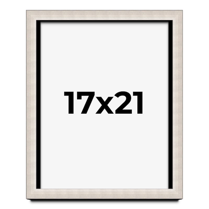 17x21 Shadow Box Frame Silver Real Wood Contemporary Shadowbox Display Frame UV Acrylic Front Acid Free Backing and Hardware