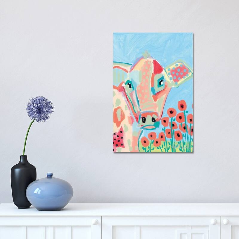 iCanvas "Willa with Poppies" by Kait Roberts Canvas Print - 18x12x1.5