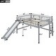 preview thumbnail 4 of 12, Modern & Playful Style and Multifunctional Loft Bed with Built-in Slide and Ladder, Grey