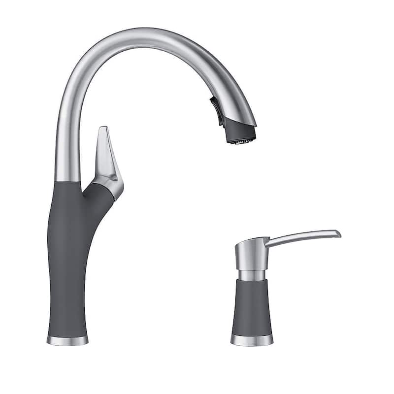 Blanco KF-442033 Artona Pull-Down Kitchen Faucet with Soap Dispenser - 2" x 8.63" x 15.75"