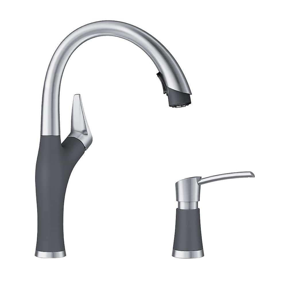 Blanco KF-442033 Artona Pull-Down Kitchen Faucet with Soap Dispenser - 2" x 8.63" x 15.75"