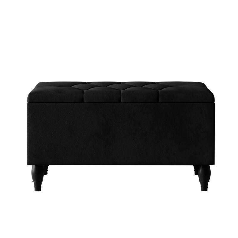 CraftPorch 2 Piece Bedroom Bench Set Velvet Wingback Upholstered Bed