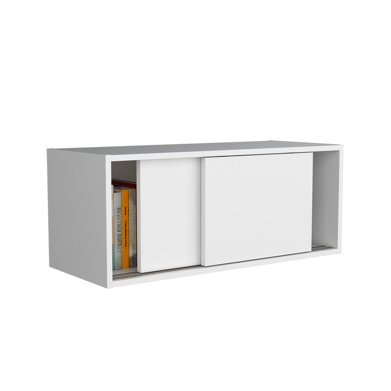 Wall Cabinet with Sliding Doors , Wall Shelf, Storage Cabinet, Bedroom, Office, Living Room, Garage