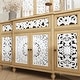 preview thumbnail 15 of 31, Rustic Carved Wood Sideboard Cabinet with Bonus Matching Wall Art Buffet Console Table